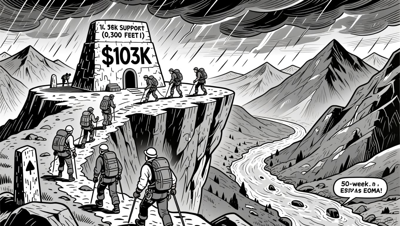 比特币10.3万美元支撑位测试:市场波动中的战术性买入机会?